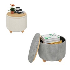 Round Ottoman Footrest w/