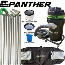 Panther Gutter Vacuum 1700w 72mm Cyclone Inlet LIGHTEST 32ft Ally Poles Plus BAG