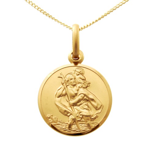 Small 9ct gold christopher - gold, st