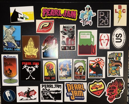 Pearl jam sticker lot - pearl,