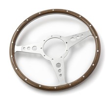 Steering Wheel 14" Flat Wood