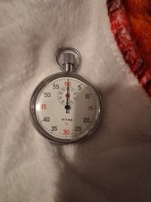 Vintage Swiss Made TIM 1/5th Seconds Mechanical Stopwatch - Working