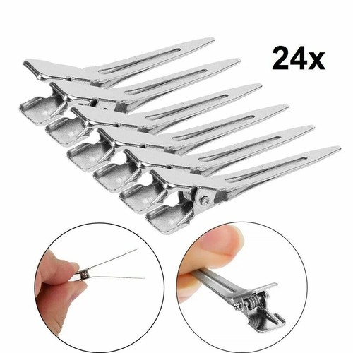 Alligator hair clips silver - alligator,