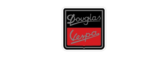 Douglas vespa decal clear - douglas,