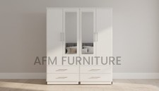 4 door 4 Draws wardrobe Assembled - Different colours Free UK Delivery