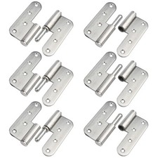 6 Pcs 4-1/8" x 3-1/2" x 5/8" Door Hinges H-Shape Lift Off Hinge Left and Right