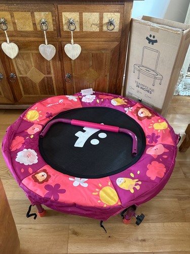 Pink happin kids trampoline