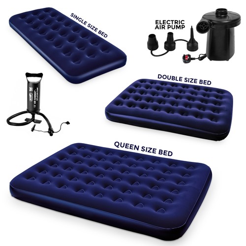 Double single airbed flocked - airbed,