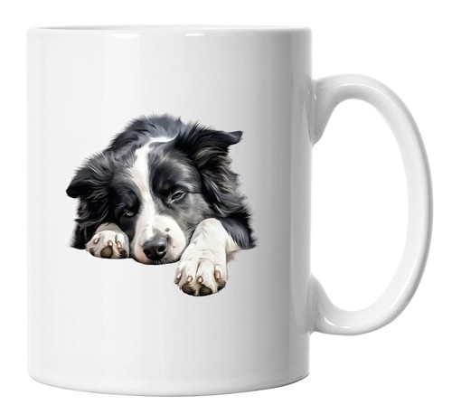 Border collie mug sleeping - border,