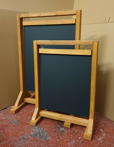 Wooden framed board - a-board, swinger