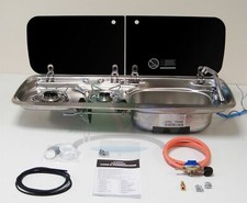 DOMETIC SMEV 9222 RIGHT CAMPERVAN CONVERSION KIT HOB SINK TAP GAZ REG + TEMPLATE