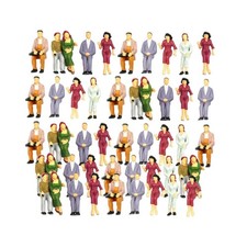 100x Mixed Painted Model Trains People Seated Passengers Figures OO Gauge Random