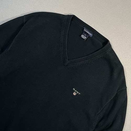 Gant neck jumper mens black - neck,