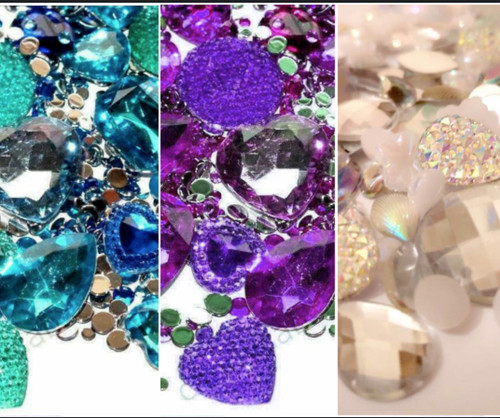 Flat back rhinestone acrylic - flat,