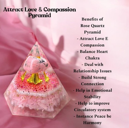 Pink rose quartz orgone - rose,