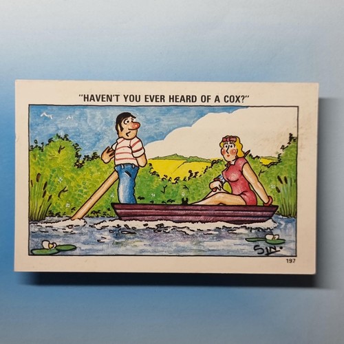 Saucy comic postcard c1965 - postcard,