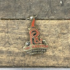 Vintage Raleigh Bicycle Head Badge Emblem Nottingham England Metal Heron