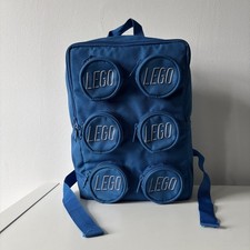 Lego Brick Backpack 6 Stud Pocket School Bag Blue Official Lego