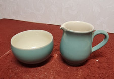 Denby Manor Green Milk Jug and Sugar Bowl