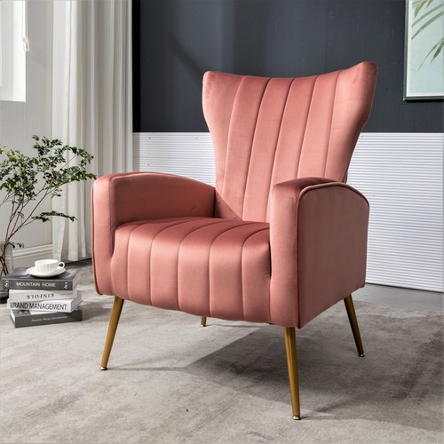 Modern velvet accent chair - modern,