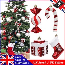 4/8Pc Giant Red & White Glitter Candy Cane or Sweet Christmas Tree Display Decor
