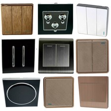 1/2/3 Gang Wall Light Switch Screw less 2 Way Wall On/Off Modern Designer Switch