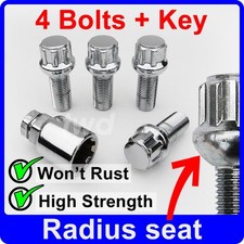 4 x ALLOY WHEEL LOCKING BOLTS FOR VW GOLF MK4 MK5 MK6 MK7 SECURITY LUG NUT [R0b]