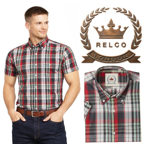 Relco men check shirt red - relco,
