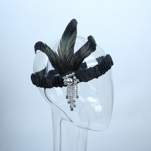 1920s headband feather s - 1920s, 20's