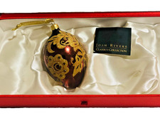 Joan Rivers Classics Faberge Inspired Christmas Egg Ornament Floral Jeweled 