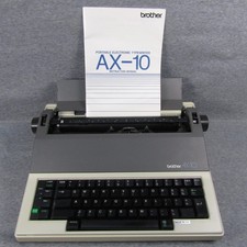 Brother AX-10 Portable Electronic Typewriter & Instruction Manual Working Tested