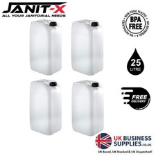 4 x 25 Litre Stackable Food Grade Jerry Can Drum Water Container Camping Valet