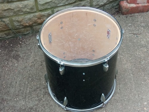 Low tom drum colour black - tom,