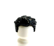 Lego Hair Wig For Boy Man Minifigure Swept Back Left Black