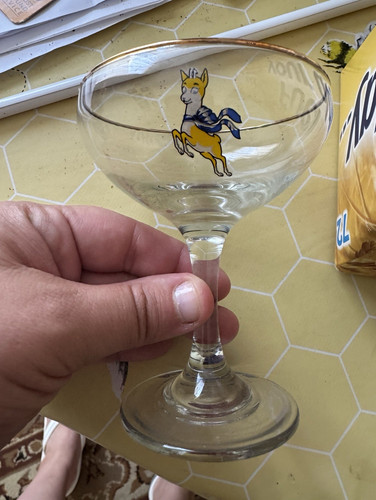 Babycham stemmed wine - stemmed,