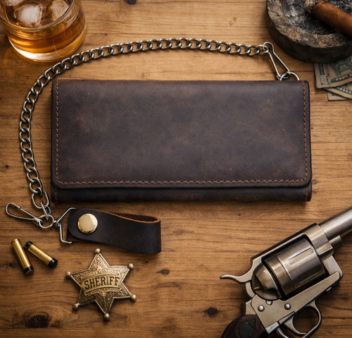 Cowhide leather biker long - cowhide,