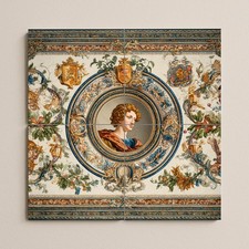 Italian majolica ceramic tile - italian,