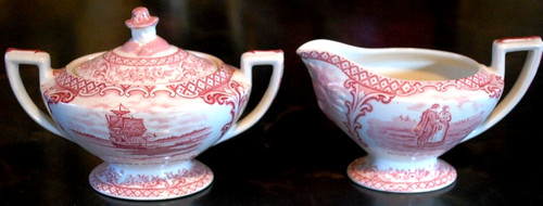 Antique sugar creamer set - antique, &