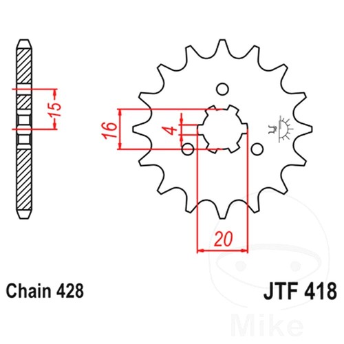 Front sprocket tooth - front,