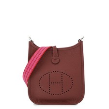 HERMES Evelyne Long Size TPM Taurillon Clemence Rouge H
