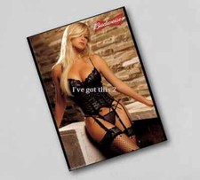 Fridge Magnet Budweiser Beer Advert Woman wearing Black Stockings Nude Art 154