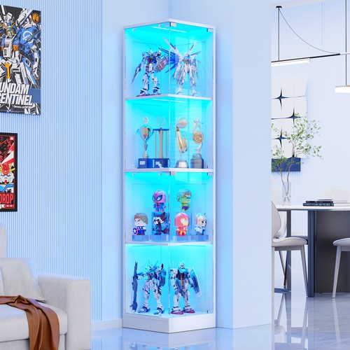 Tier corner glass display - 4-tier,