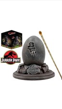 Jurassic Park Velociraptor Egg Statue and Replica Cane