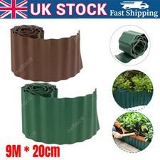 9M x 20cm Flexible Plastic Garden Grass Lawn Path Edging Edge Border Green Patio