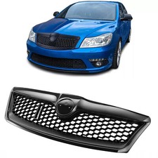 FOR SKODA OCTAVIA MK2 FACELIFT 2009-2012 FRONT BUMPER GRILLE VRS STYLE GLOSS BLK
