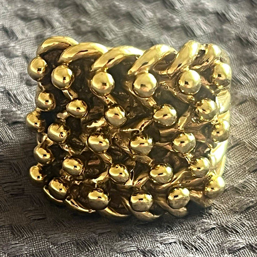 9ct gold keeper - , ring