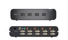 KVM Switch Belkin Secure Dual-Head DVI-I KVM Switch 4 Ports Audio F1DN104E-3EA