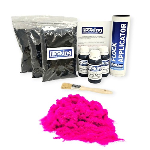 Fluorescent pink flocking - fluorescent,