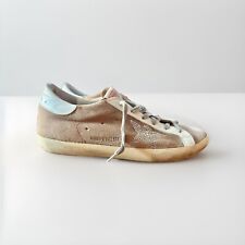 Size UK 5.5 - Golden Goose Super-Star Pink Suede with jewelled star