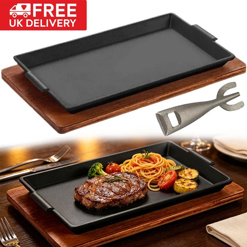 Rectangle cast iron steak - 11",